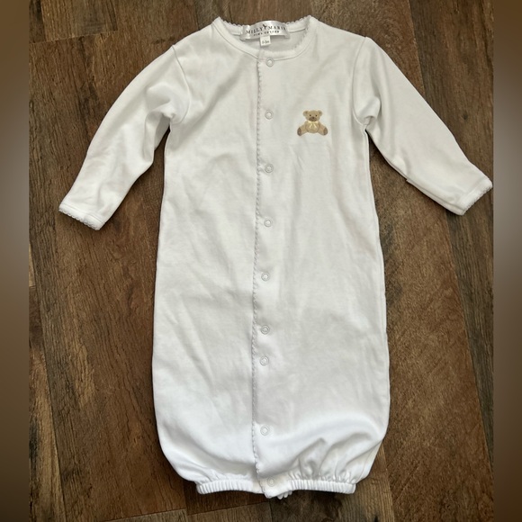 Milly Marie Pima Converter Gown Teddy Bear Size 0-3 months - Picture 1 of 10